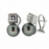 Pendientes diamantes tahiti oro blanco 18K [LE-P-27-T-P]