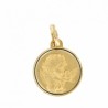 Medalla angelito con paloma oro 18k [21-9350-114]