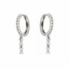 Pendientes aro diamantes oro blanco oro 18k [26-11183-1-p]