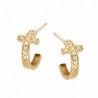 Pendientes aro cruz oro 18k [26-11543-p]