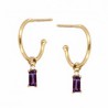 Pendientes aro amatista oro 18k [88-3797-am-p]