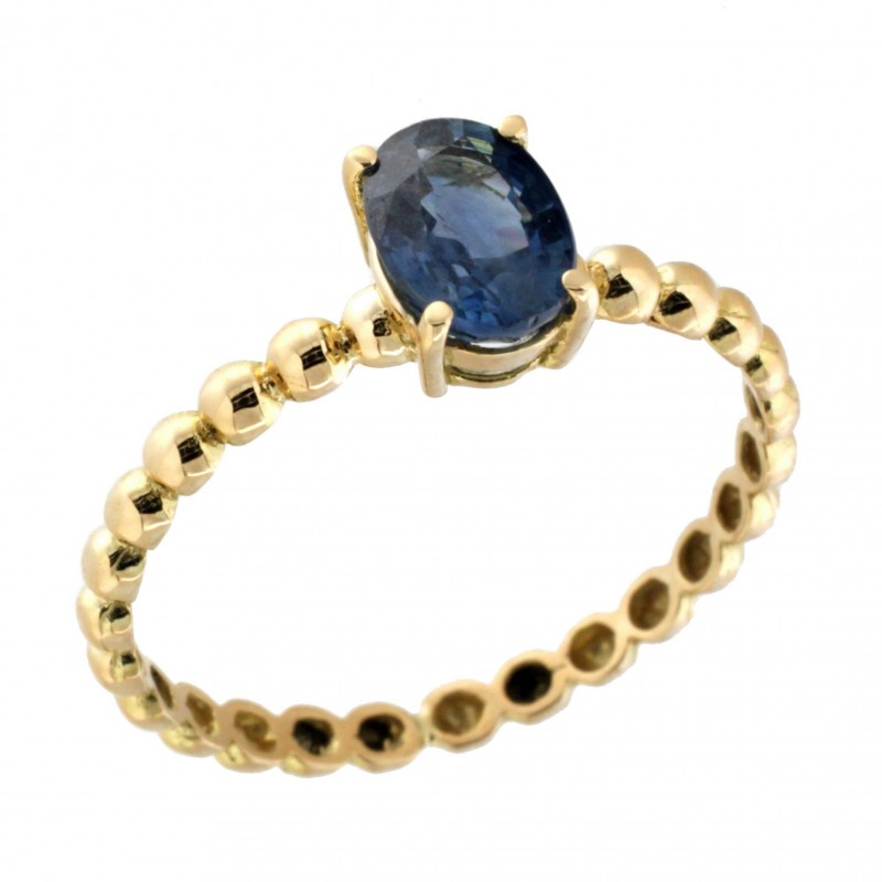 Anillo sortija zafiro oro amarillo, oro 18k [ 26-7483-z-s ]