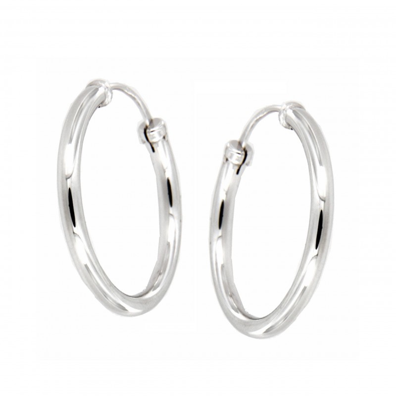 Pendientes aro oro blanco oro 18k [27-9980-20b-p]