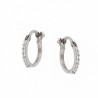 Pendientes aro circonitas oro blanco oro 18k [90-7681-1-p]