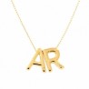 Colgantes diamantes letra a r con cadena oro amarillo 18k [26-10074-ar ]