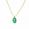Colgante esmeralda con cadena oro amarillo 18k [35-2031-e ]