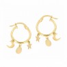 Pendientes aro estrella disco luna