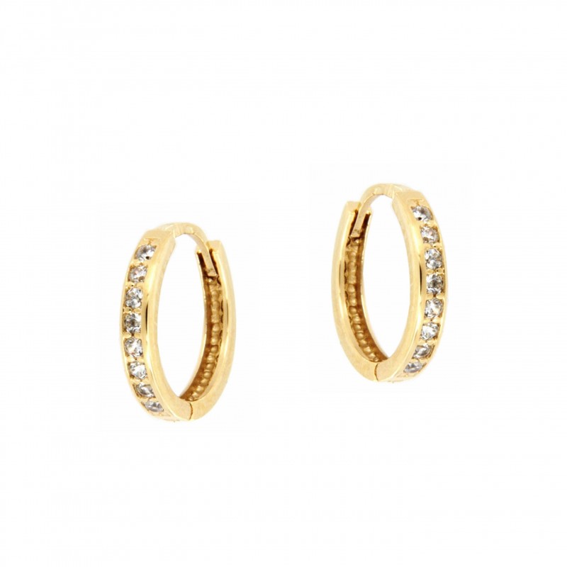 Pendientes aro circonitas