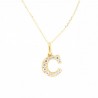 Colgante letra c circonitas con cadena