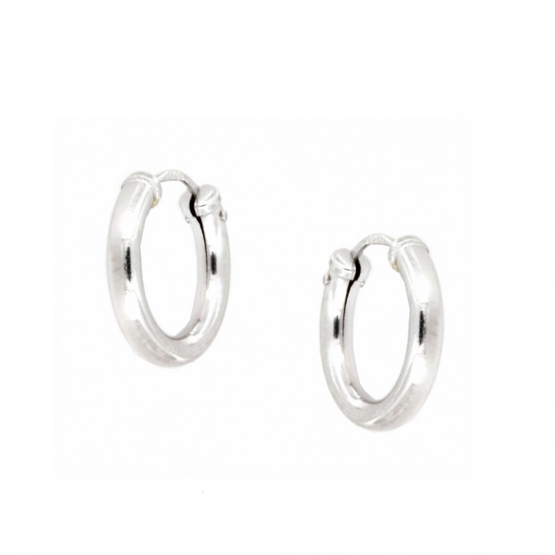 Pendientes aro oro blanco