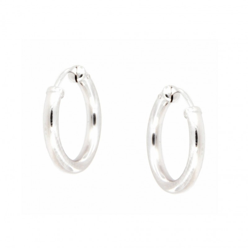 Pendientes aro oro blanco