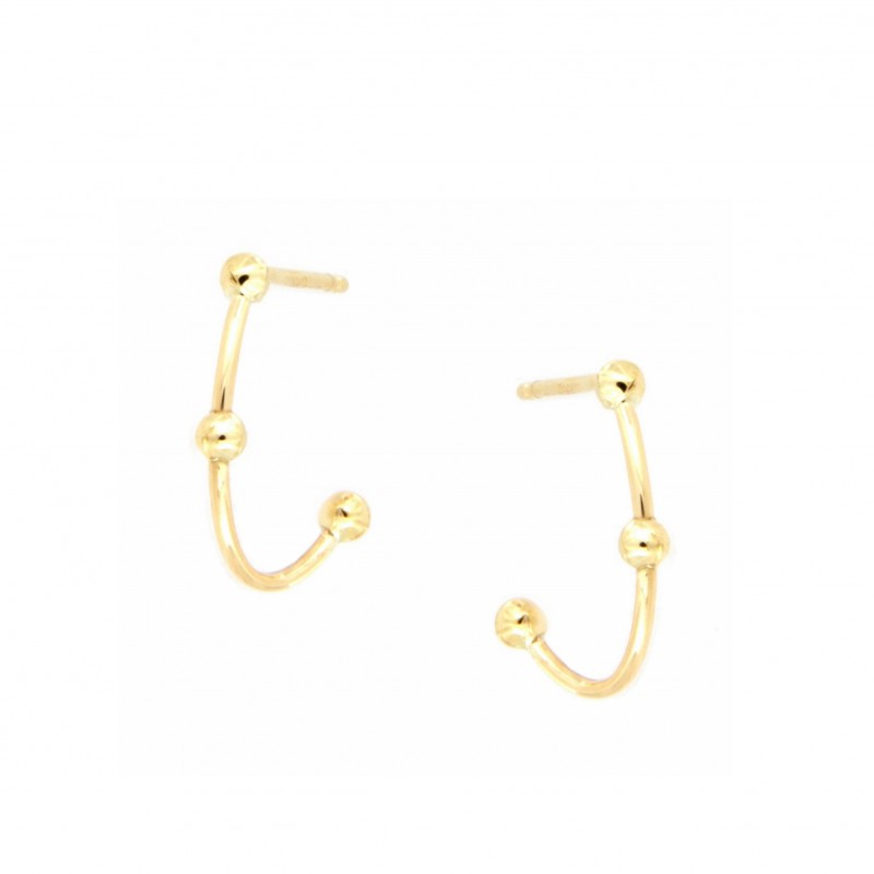 Pendientes aro bolitas