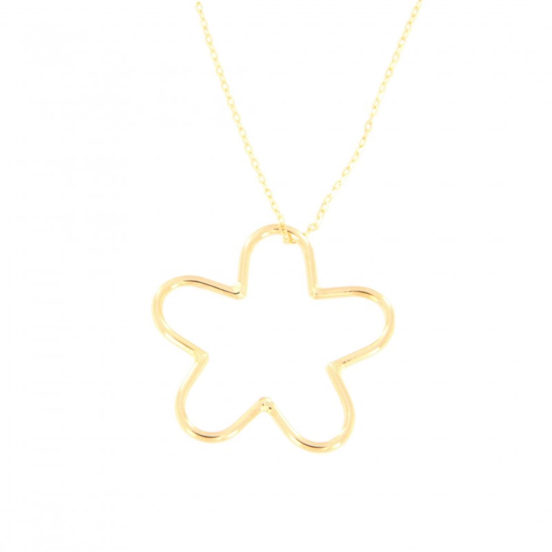 Colgante flor con cadena
