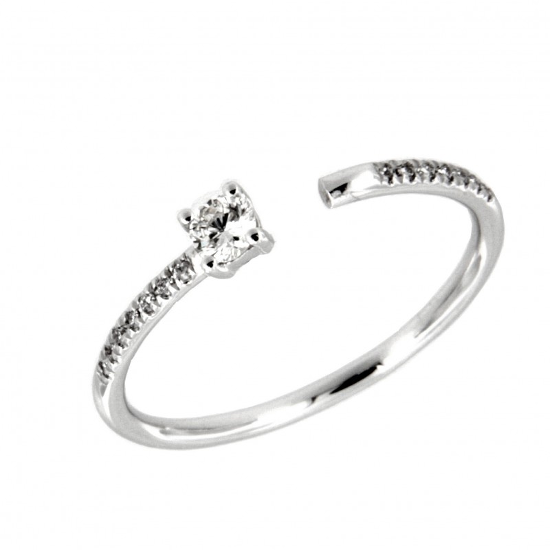 SORTIJA DIAMANTES ORO BLANCO