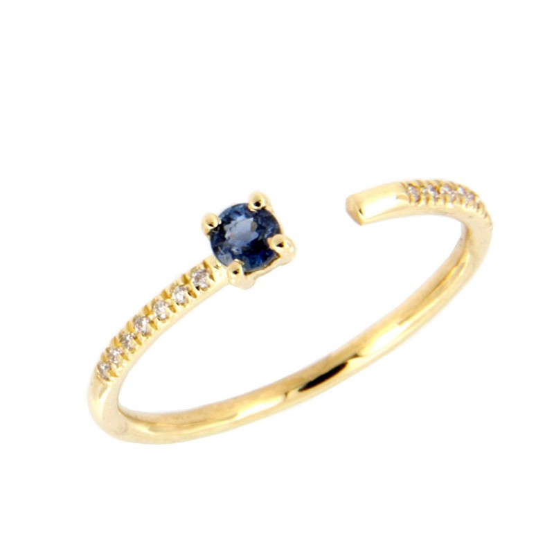 SORTIJA DIAMANTES ZAFIRO