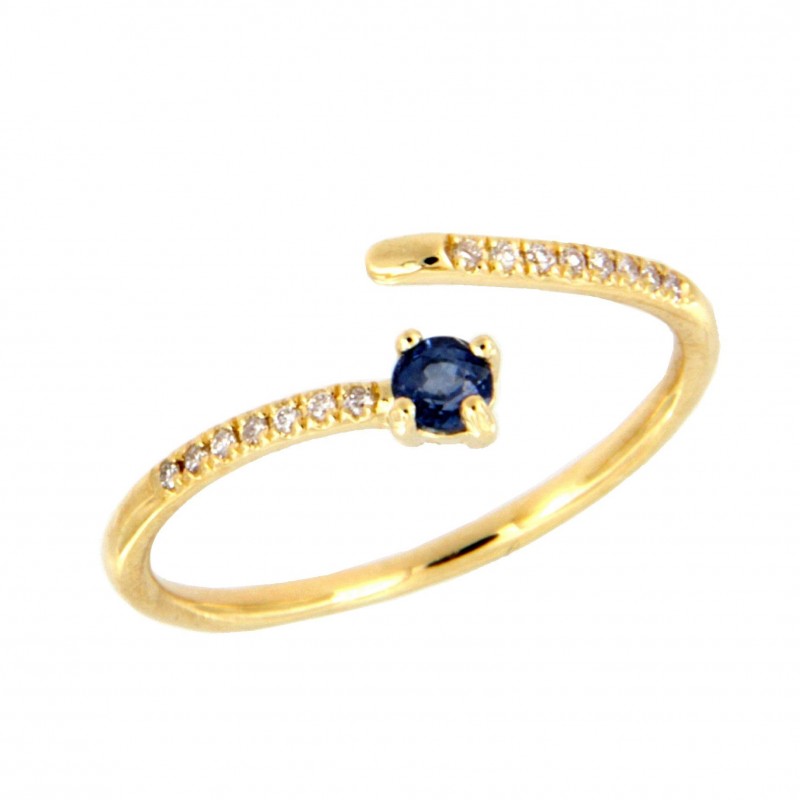 SORTIJA DIAMANTES ZAFIRO