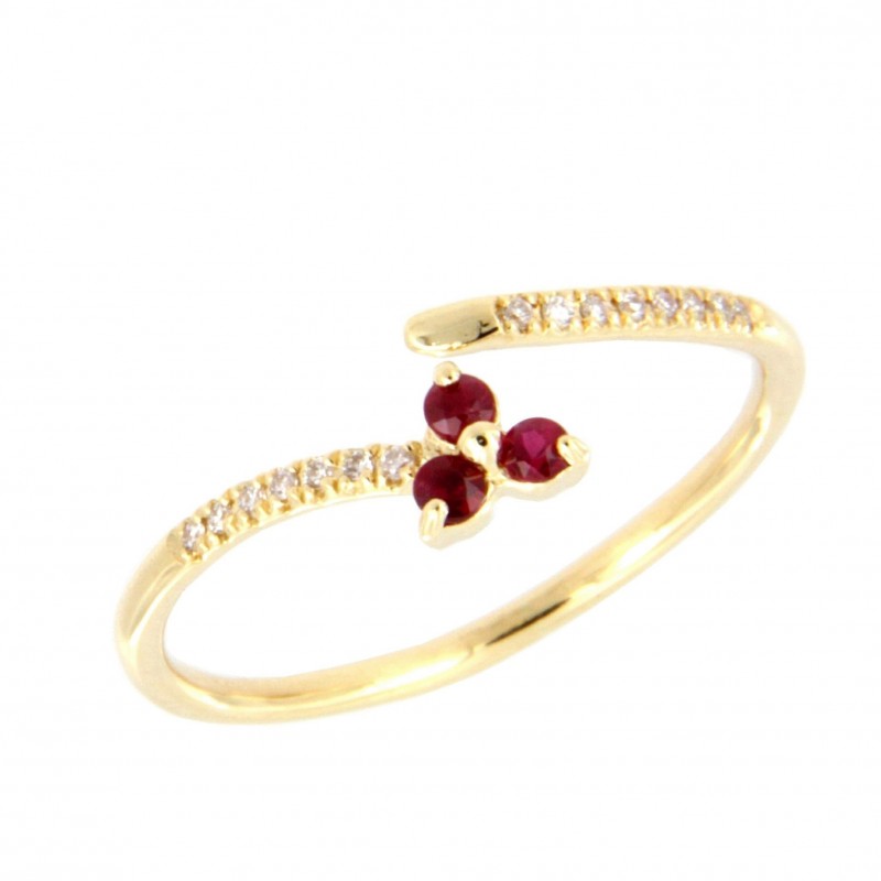 SORTIJA DIAMANTES RUBI