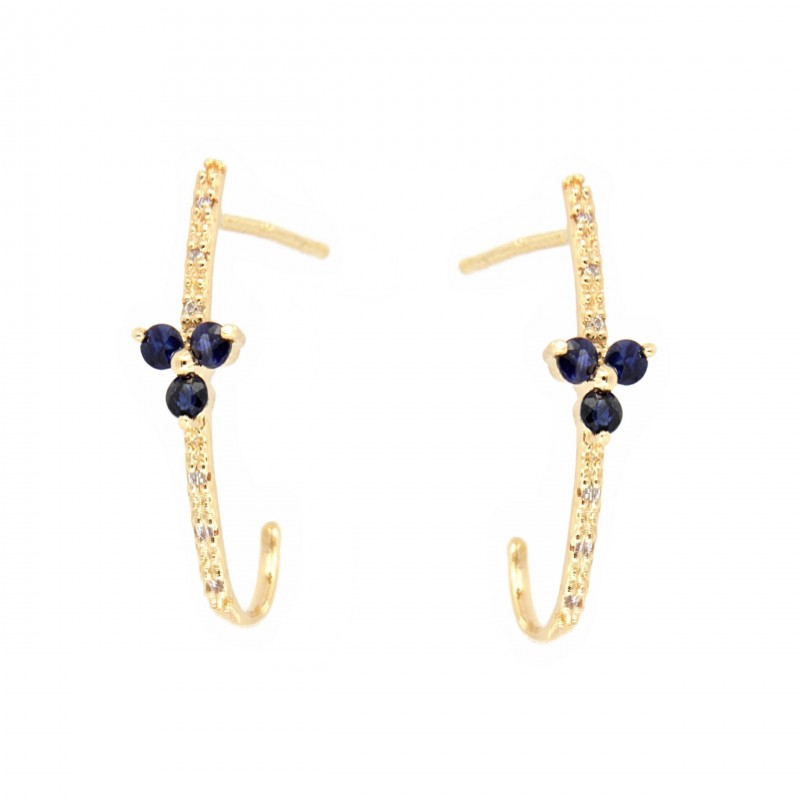 PENDIENTES DIAMANTES ZAFIRO