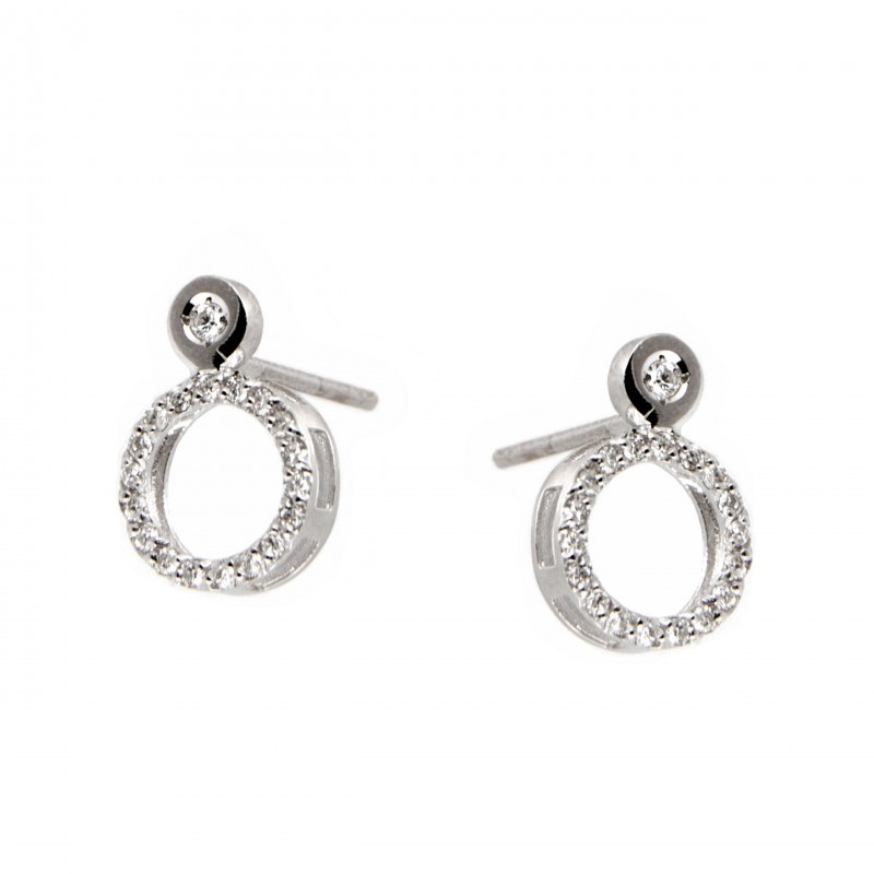 PENDIENTES DIAMANTES ORO BLANCO