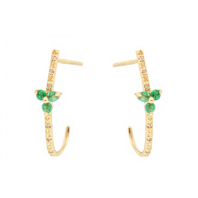 PENDIENTES DIAMANTES ESMERALDA