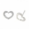 PENDIENTES CORAZON CIRCONITA ORO BLANCO