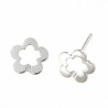 PENDIENTES FLOR CIRCONITA ORO BLANCO