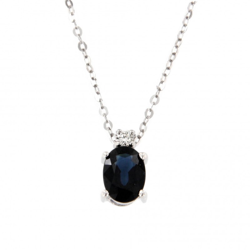COLGANTE DIAMANTES ZAFIRO CON CADENA