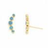 PENDIENTES TREPADOR CIRCONITA TURQUESA
