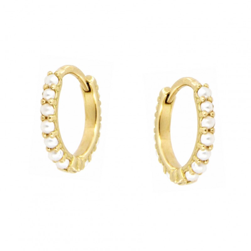 PENDIENTES ARO PERLA FUNDICION