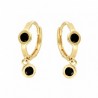 PENDIENTES ARO CIRCONITA NEGRA FUNDICION