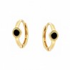 PENDIENTES ARO CIRCONITA NEGRA FUNDICION