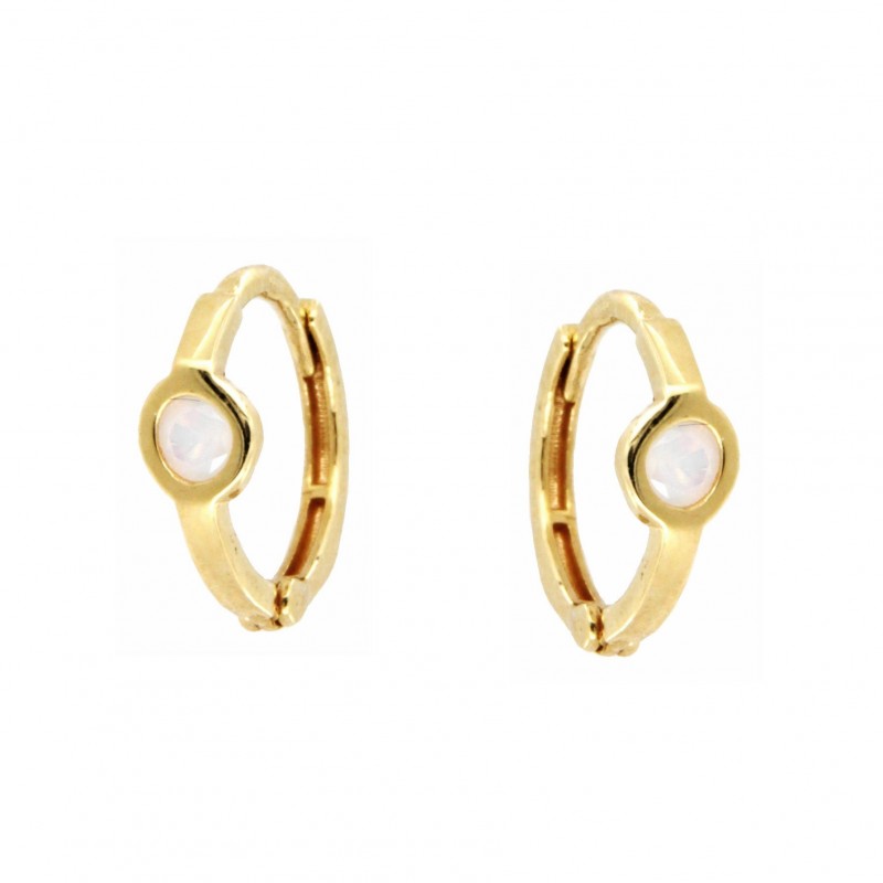 PENDIENTES ARO CIRCONITA ROSA FUNDICION