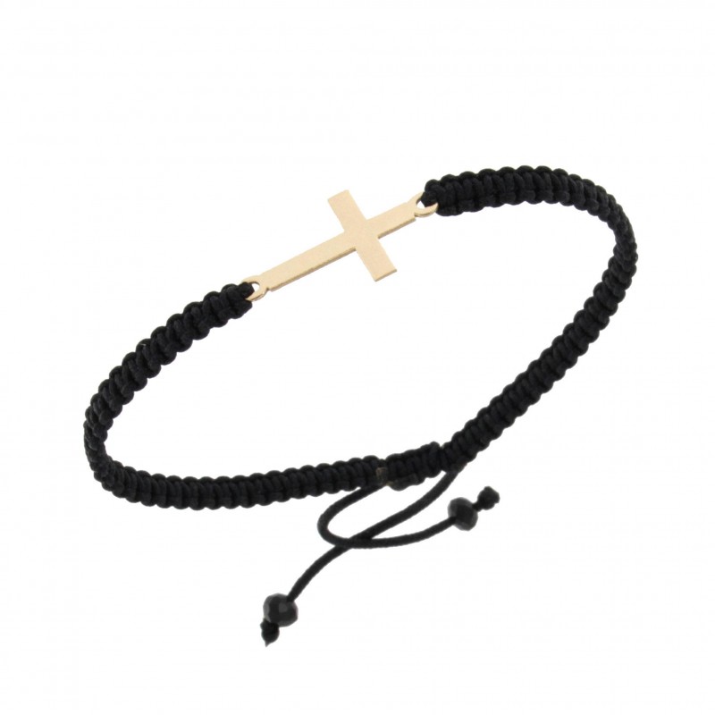 PULSERA CRUZ CON MACRAME