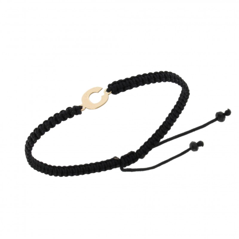 PULSERA LETRA C CON MACRAME