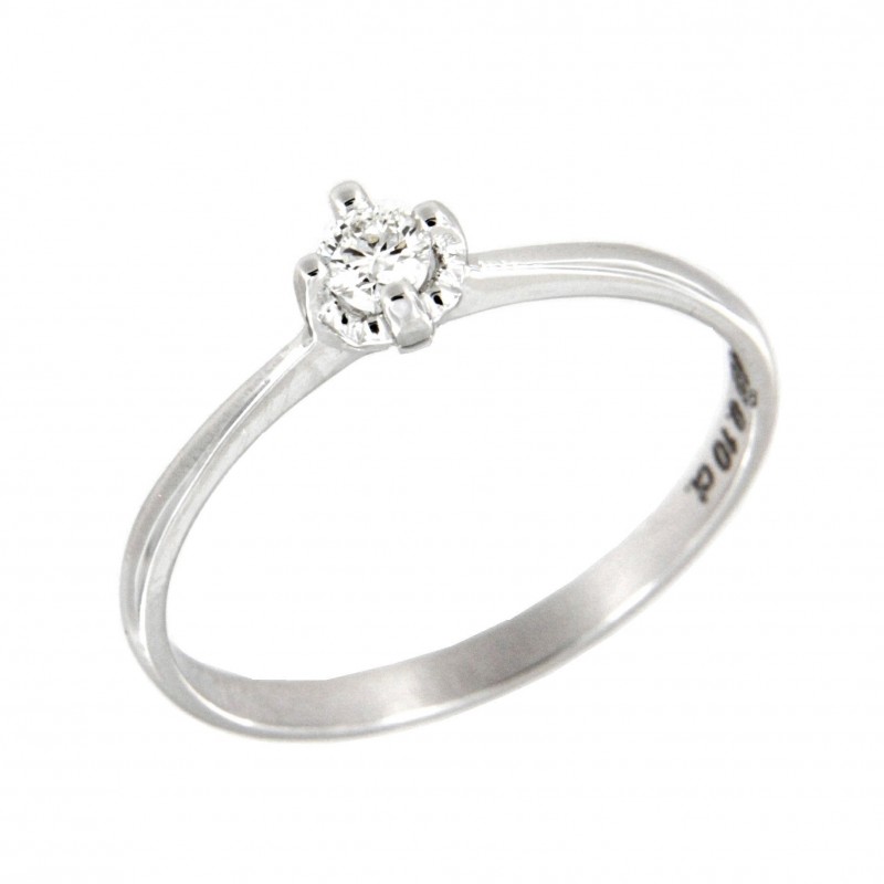 SOLITARIO DIAMANTES ORO BLANCO