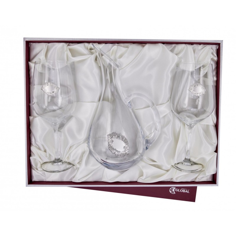 Juego 2 Copas de Vino y decantador personalizado