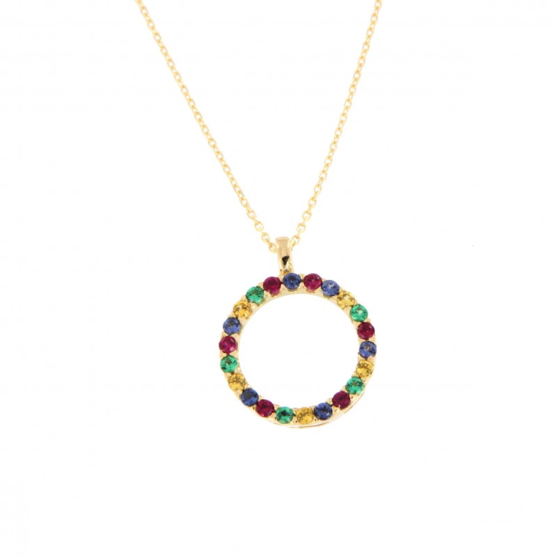 COLGANTE MULTICOLOR CON CADENA