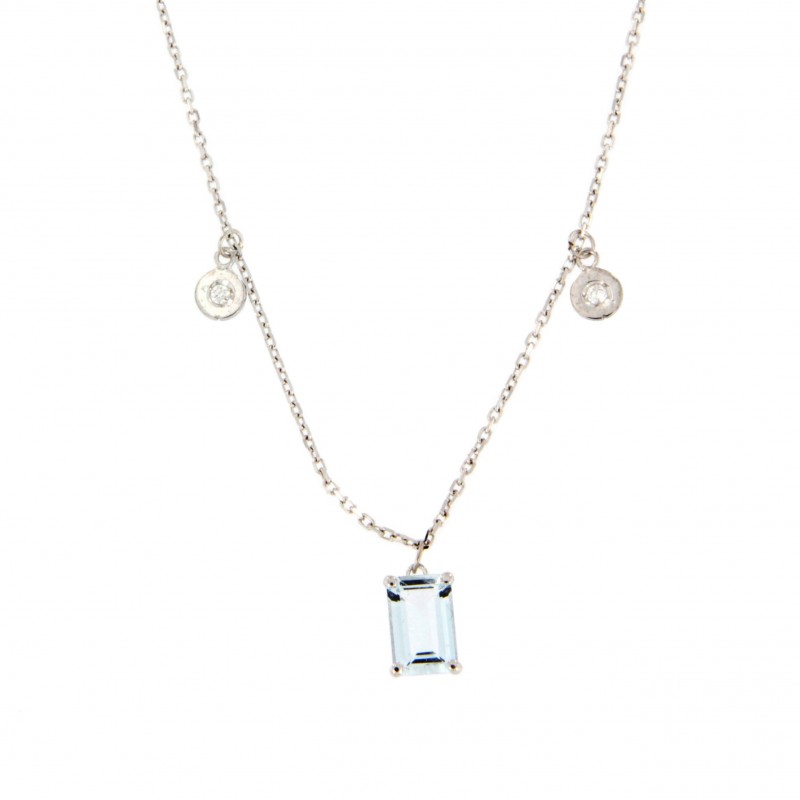 GARGANTILLA DIAMANTES AGUAMARINA O.B.