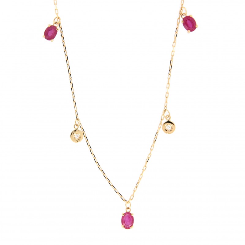 GARGANTILLA DIAMANTES RUBI