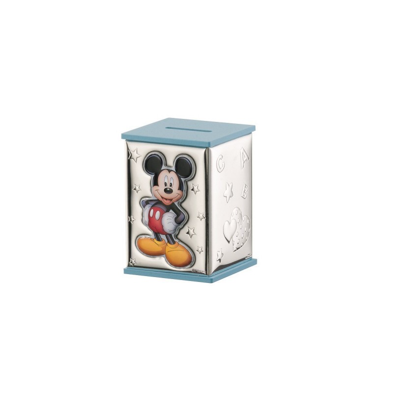 Hucha Mickey Mouse celeste personalizada