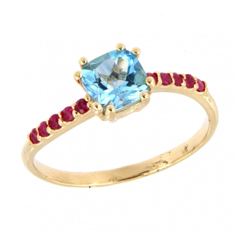 SORTIJA TOPACIO AZUL RUBI