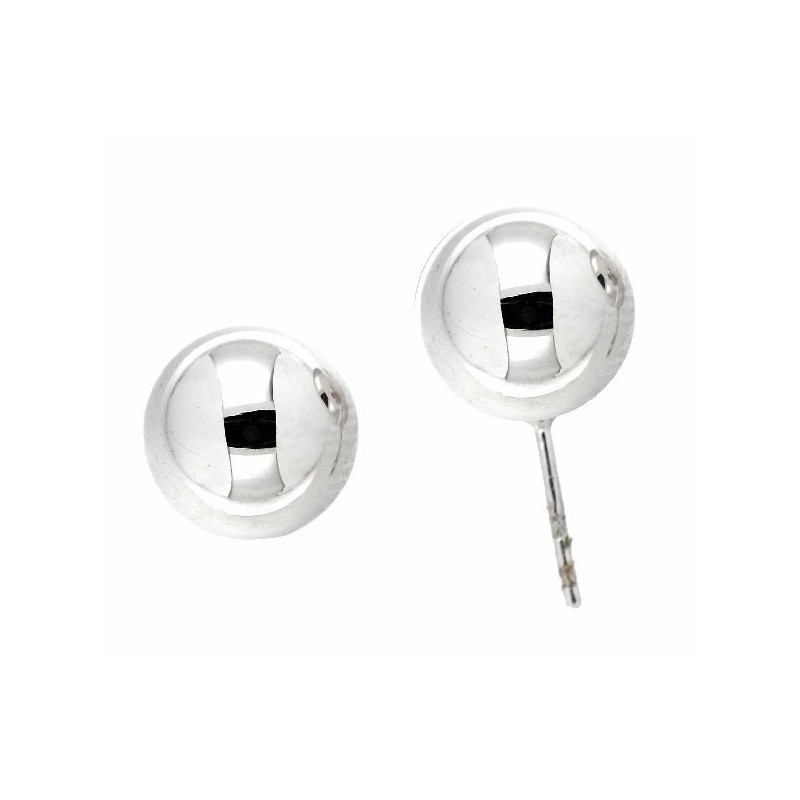 PENDIENTES BOLA ORO BLANCO