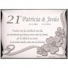Placa conmemorativa personalizada 13x18 homenaje para bodas