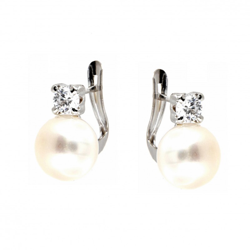 PENDIENTES CATALAN PERLA CIRCONITA O. B.