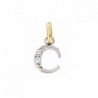COLGANTE LETRA C CIRCONITAS ORO BLANCO