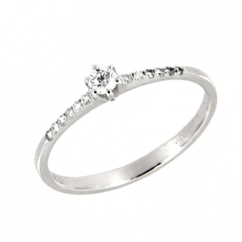 SOLITARIO DIAMANTES ORO BLANCO