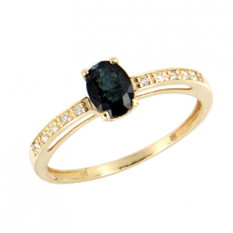 SORTIJA DIAMANTES ZAFIRO