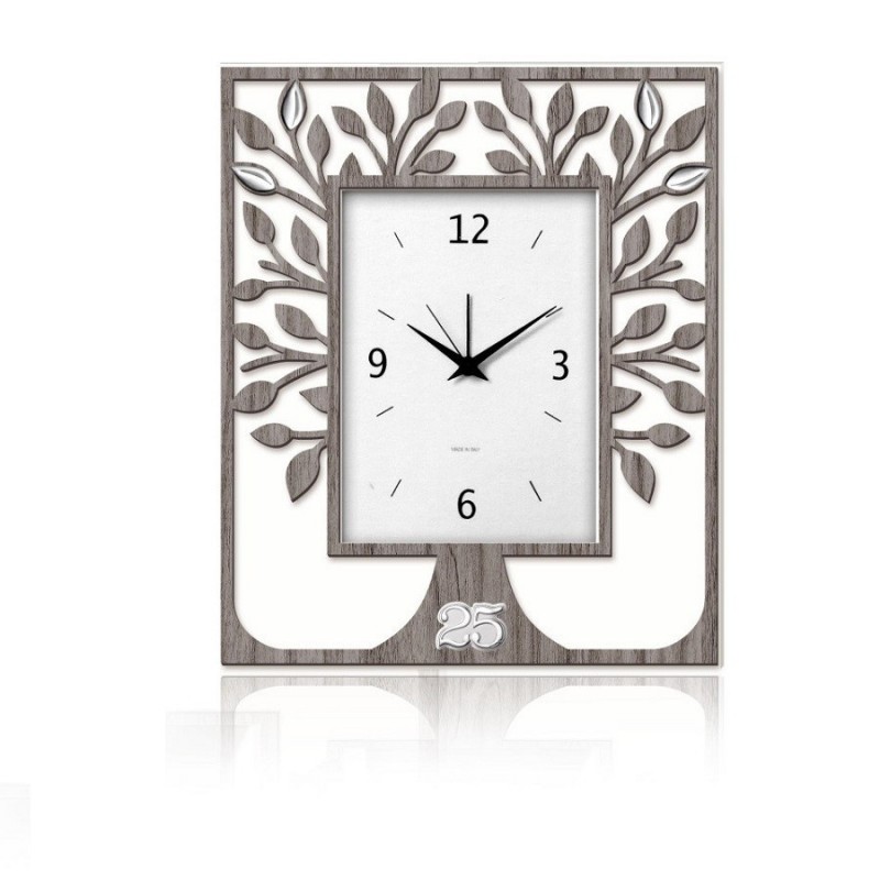 Reloj arbol de la vida 25 aniversario 10x15 essenza personalizado para bodas plata