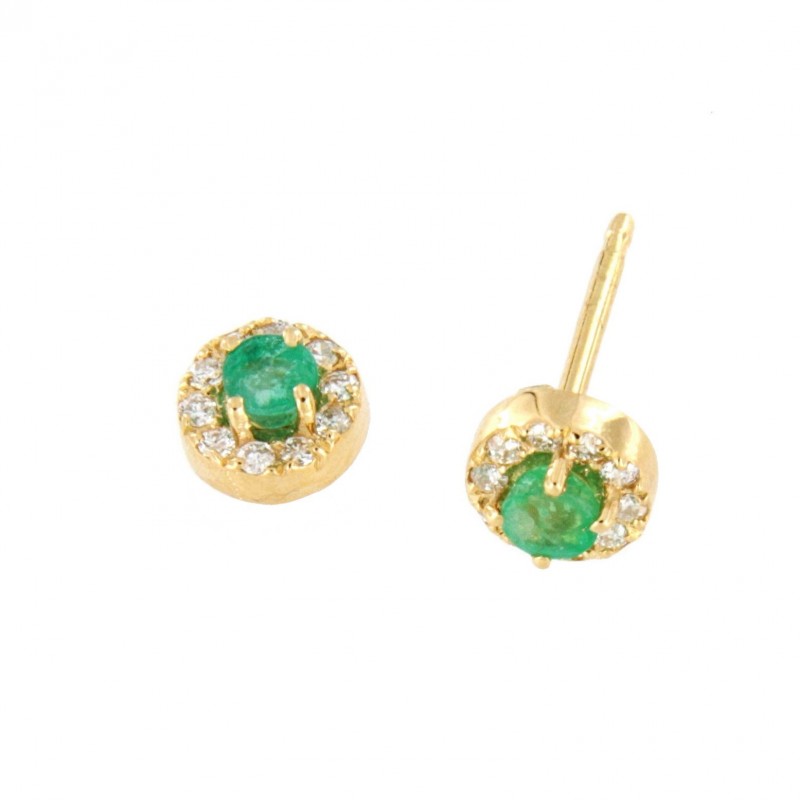 PENDIENTES DIAMANTES ESMERALDA