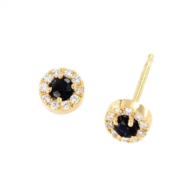 PENDIENTES DIAMANTES ZAFIRO